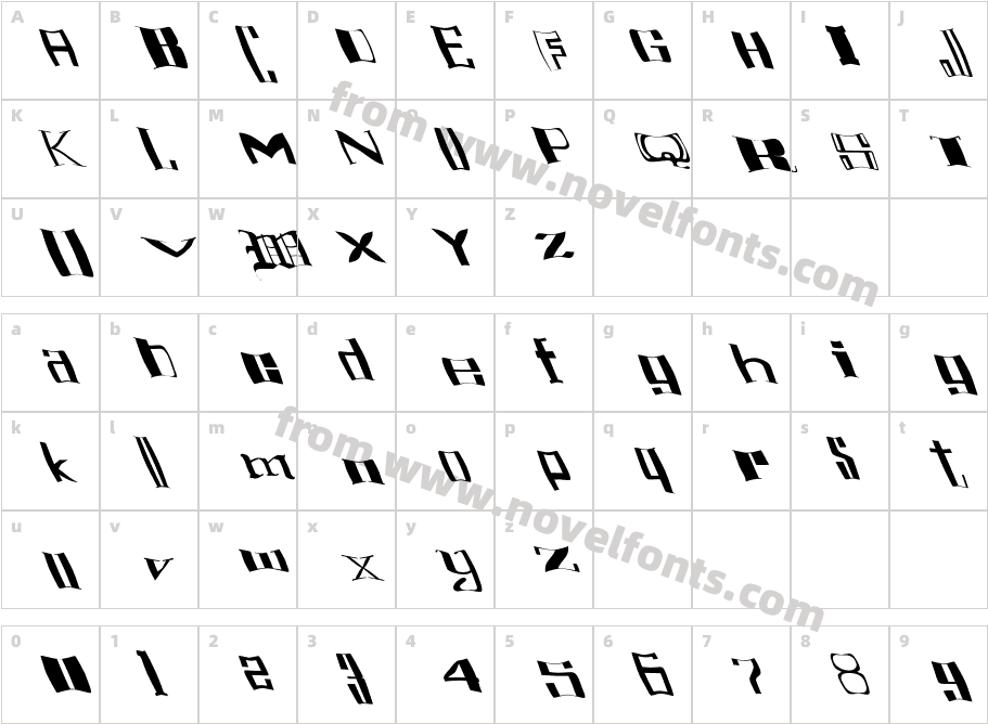 FZ WARPED 16 LEFTYCharacter Map