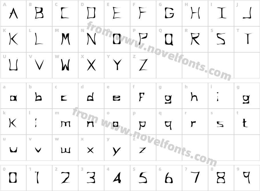 FZ WARPED 34Character Map