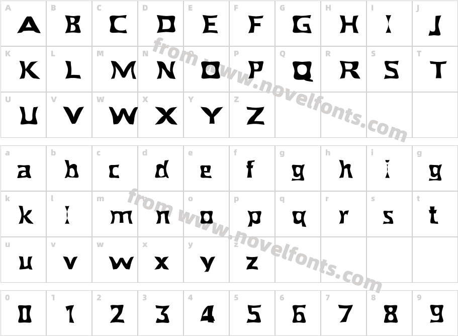 FZ WARPED 40Character Map