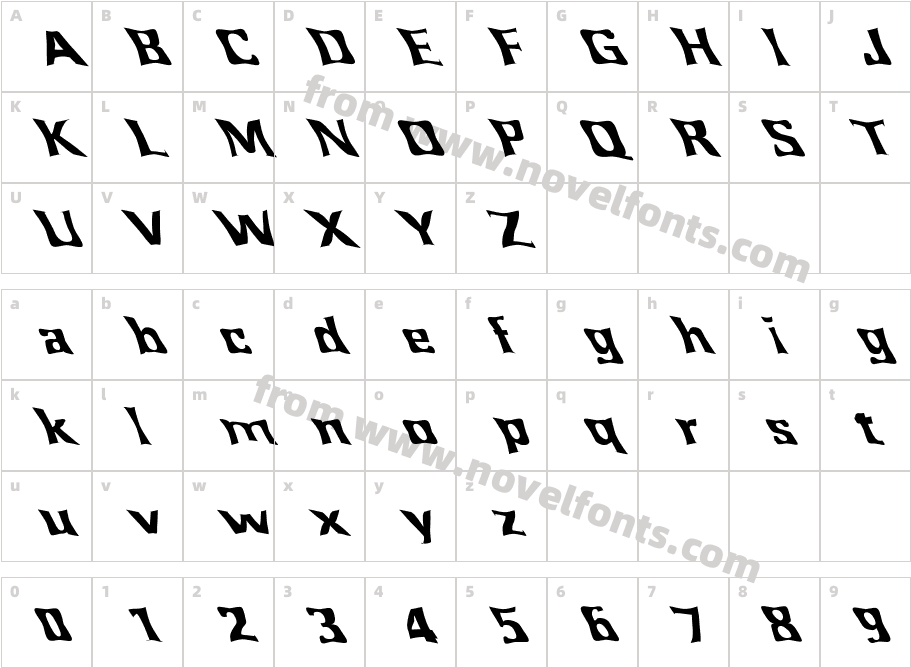 FZ WARPED 43 LEFTYCharacter Map