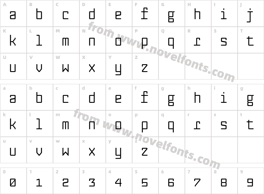 Fabryka 4F MediumCharacter Map