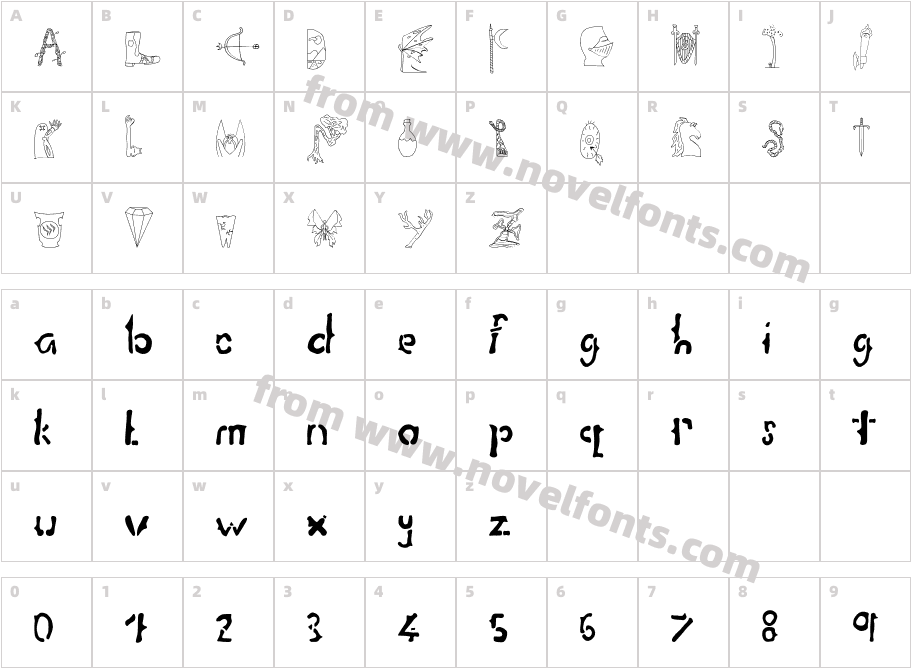 Fantasy Playing Game RegularCharacter Map