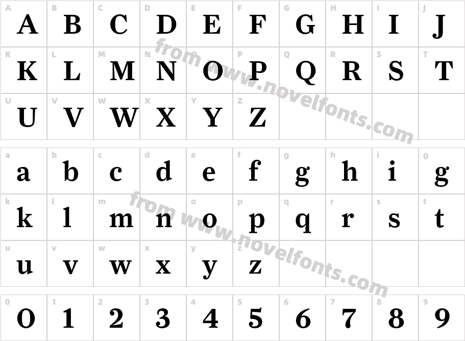 Farnham Text SemiboldCharacter Map