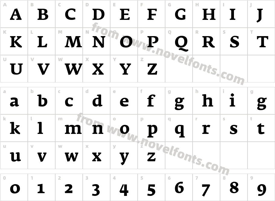 Fedra SerifA BoldCharacter Map