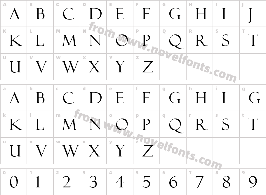 FelixTitlingMTCharacter Map