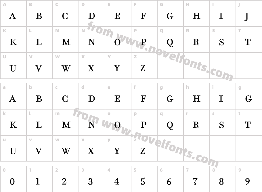 Filosofia All Small Caps OTCharacter Map