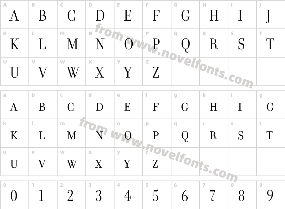 Filosofia Grand Small Caps OTCharacter Map