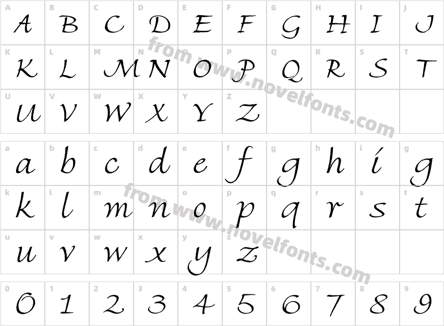 Fine HandCharacter Map