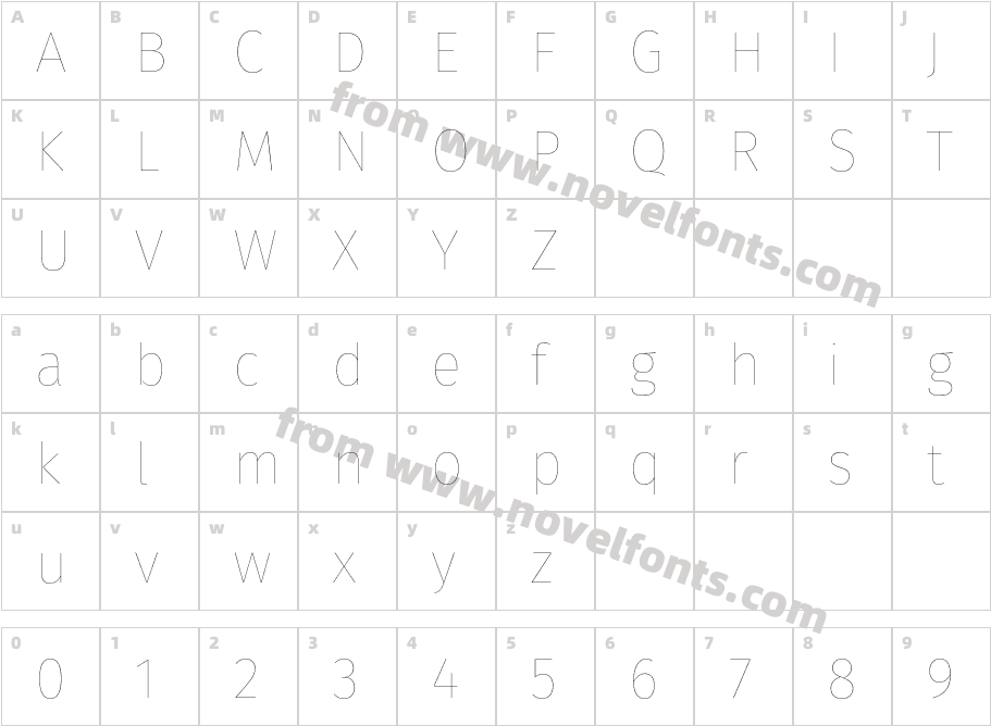 Fira Sans EightCharacter Map