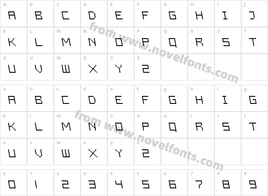 Fixier Light ObliqueCharacter Map