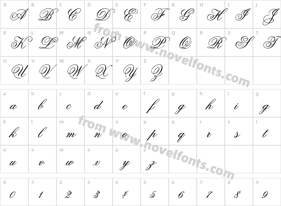 Flemish ScriptBTCharacter Map