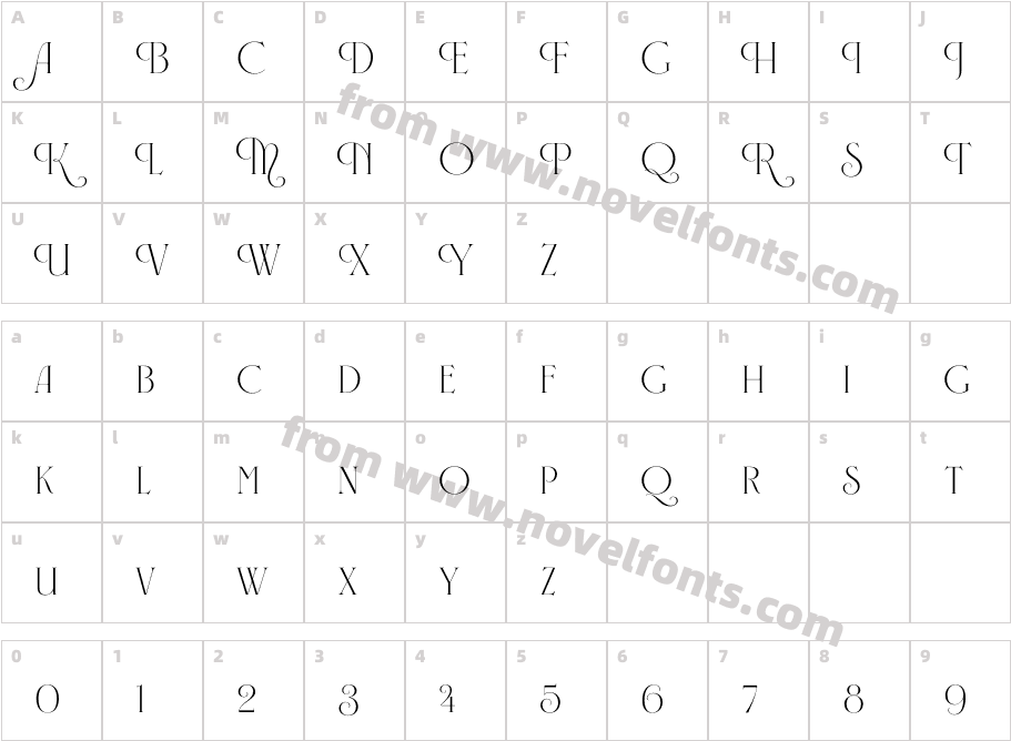 Fleur BoldCharacter Map