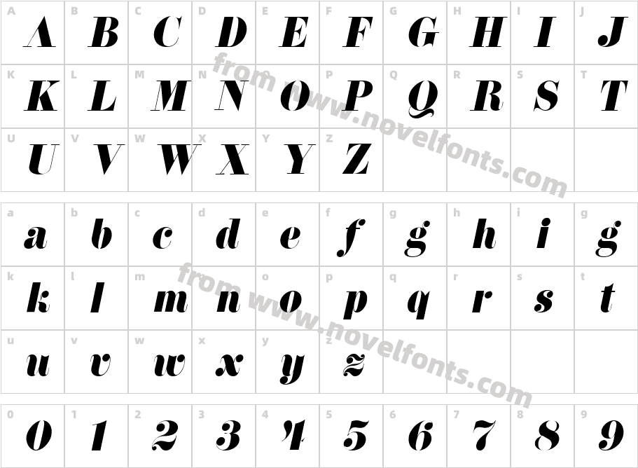 Floral ItalicCharacter Map