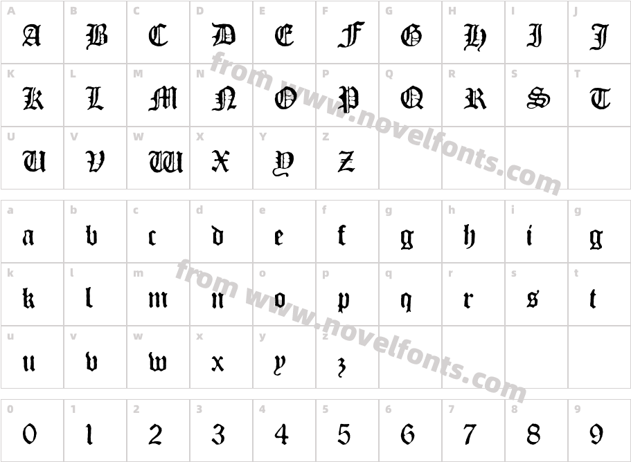 Flyerfonts MalfunctionCharacter Map