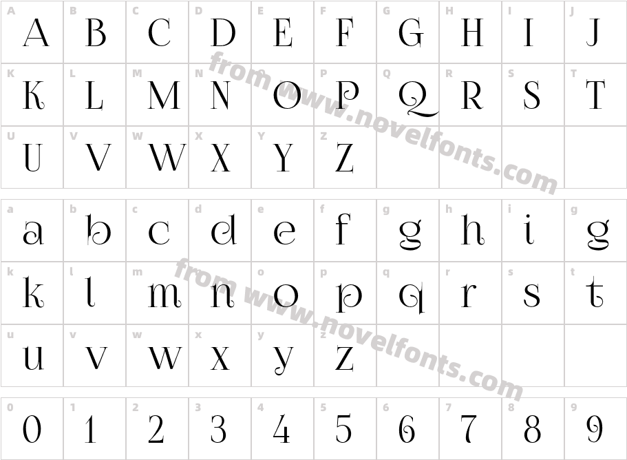 Foglihten No07Character Map