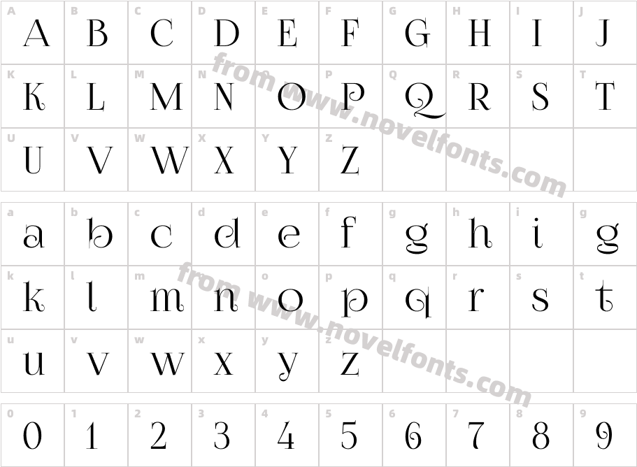 Foglihten No07Character Map