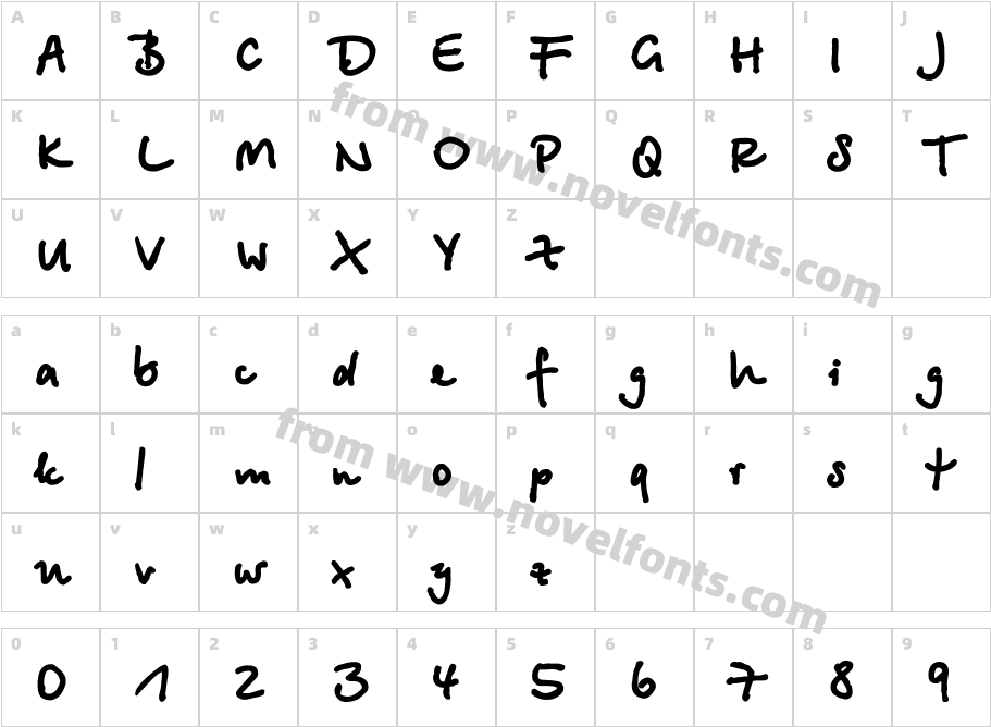 BetinaScriptExtraCTT-RegularCharacter Map