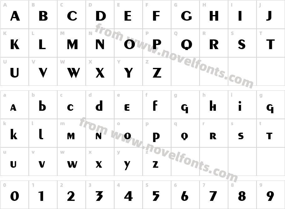 Forte BoldCharacter Map