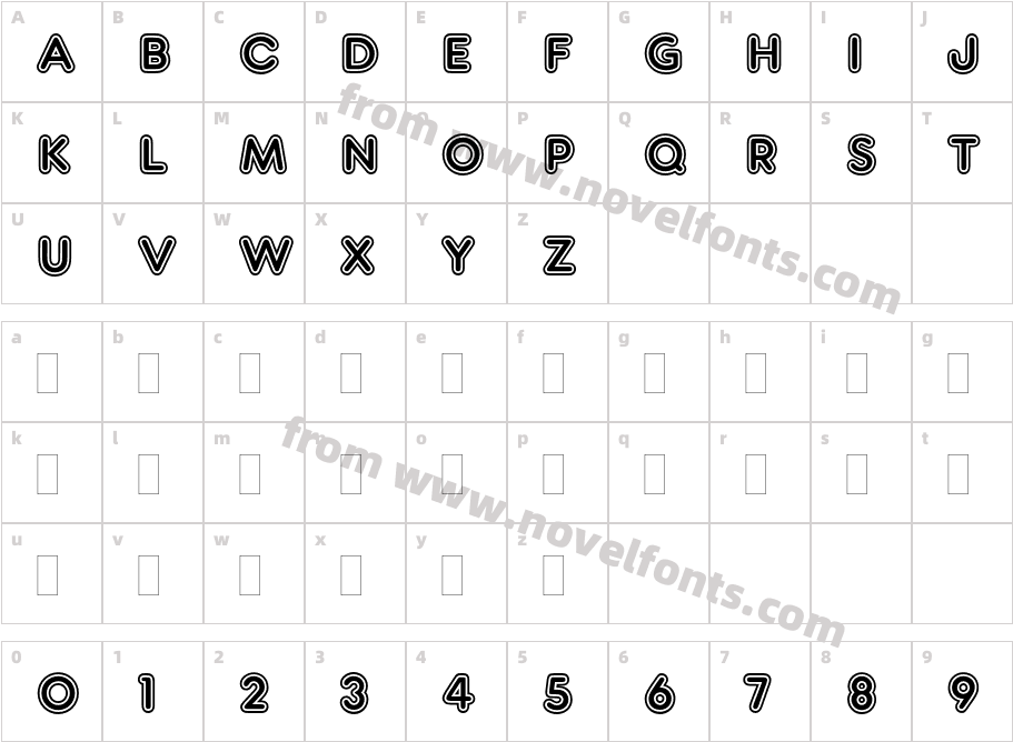 Frankfurter Inline PlainCharacter Map