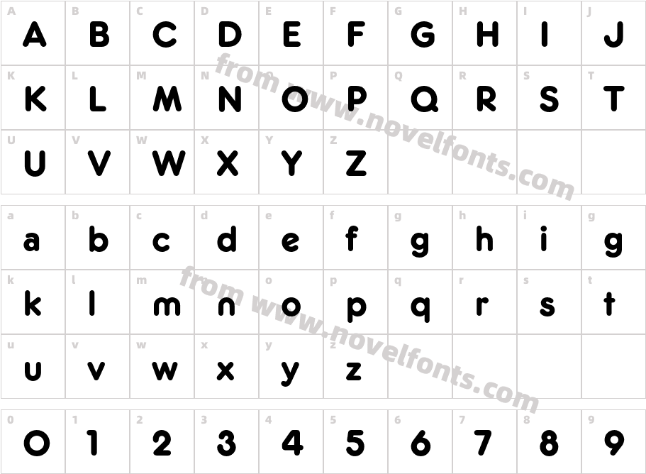 Frankfurter Medium PlainCharacter Map