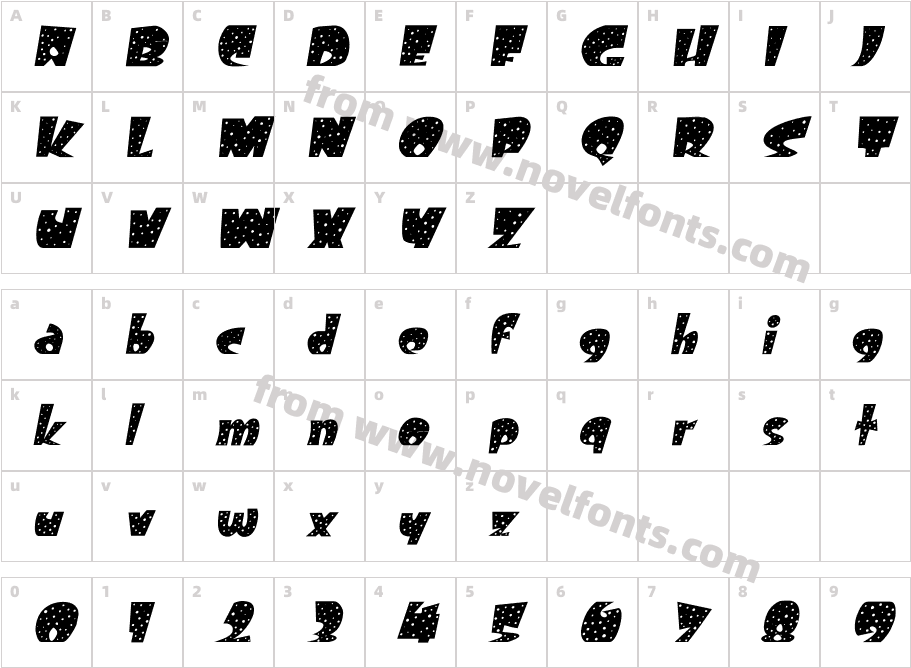 FreckleObliqueSWFTECharacter Map