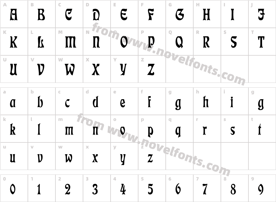 Freedom Condensed NormalCharacter Map