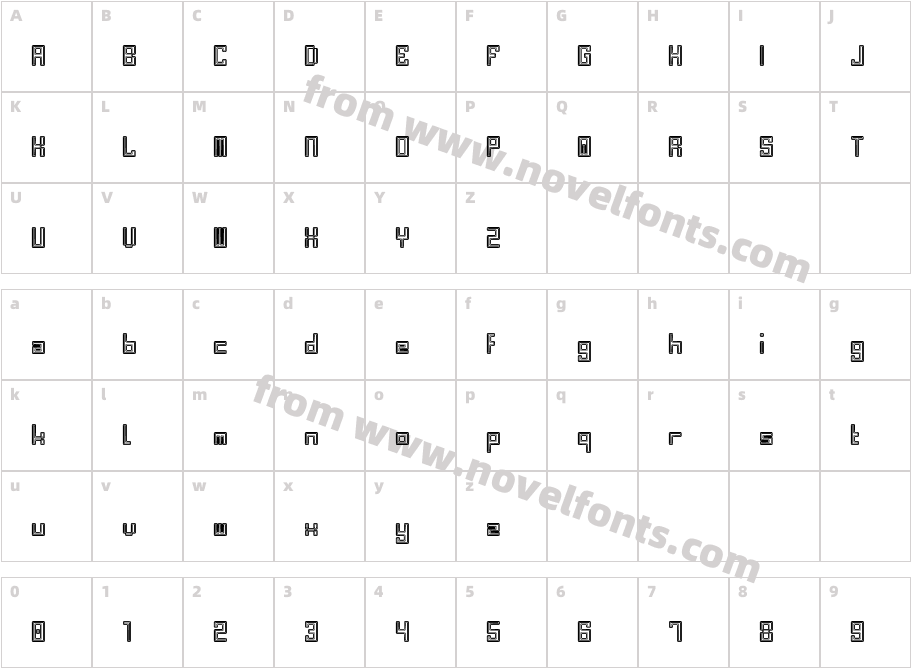 Bevel Fifteen RegularCharacter Map