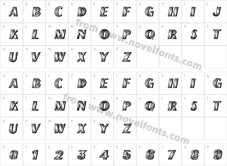 French Flash NormalCharacter Map