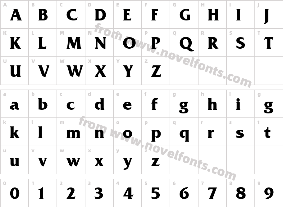 Frizz_ Quadrata BoldCharacter Map