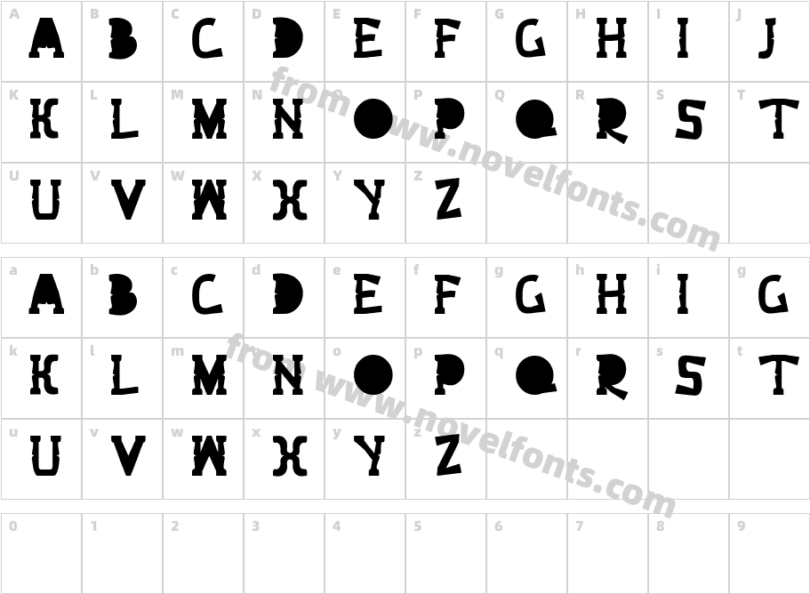 Bext!Character Map