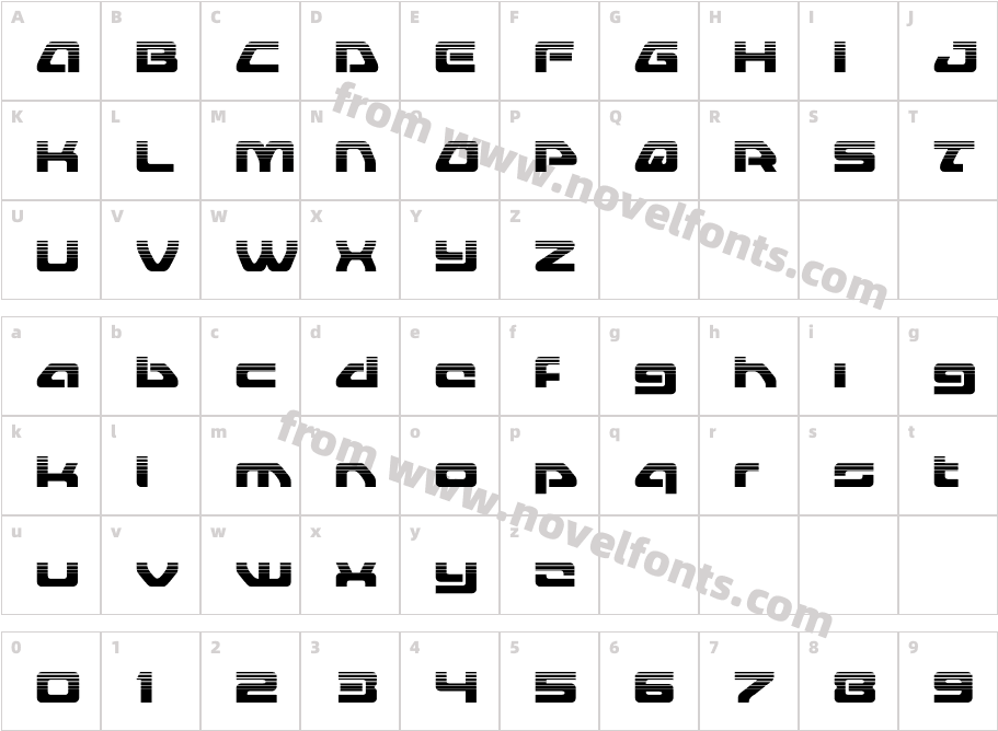 Furian HalftoneCharacter Map