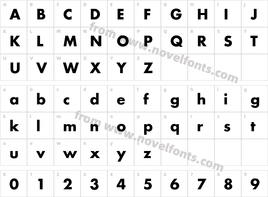 FuturaTEE BoldCharacter Map