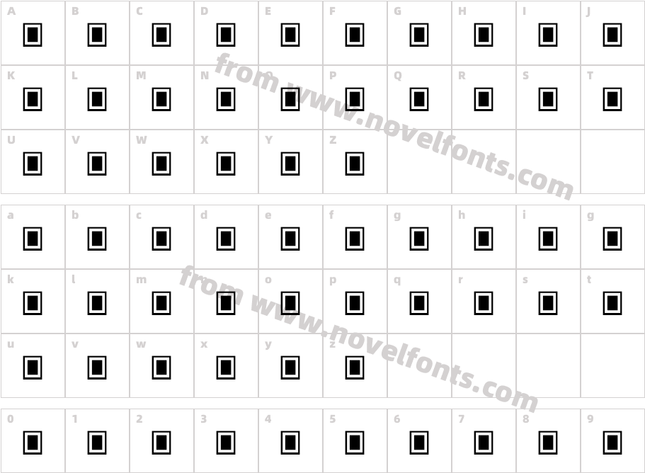 Futurama Fon TitleCharacter Map