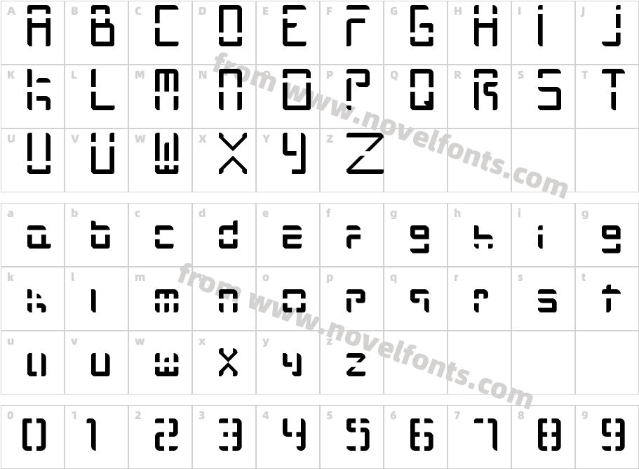 Future Brake RegularCharacter Map