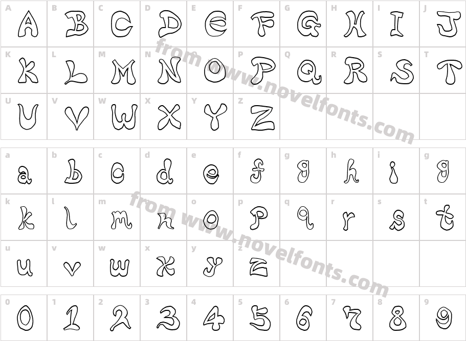 Bharatic-Font(W)Character Map