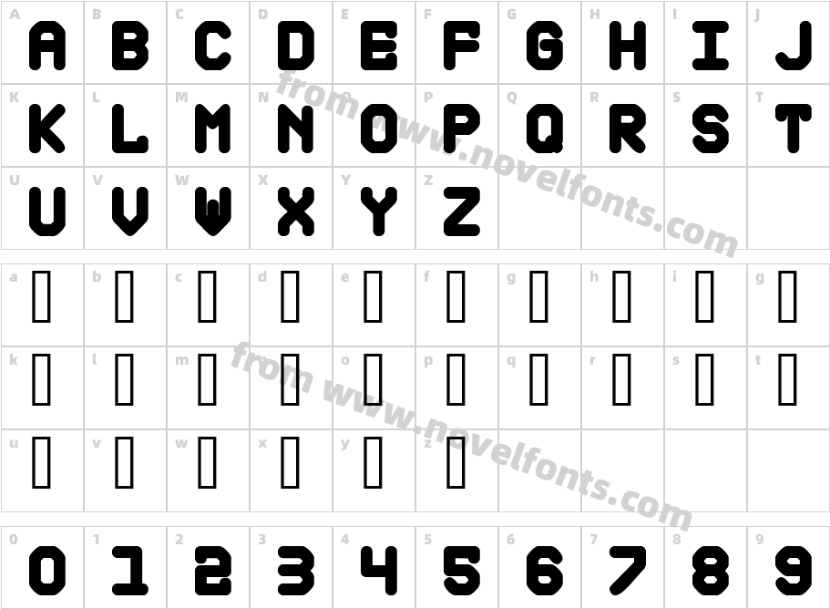 GALLEGA BoldCharacter Map