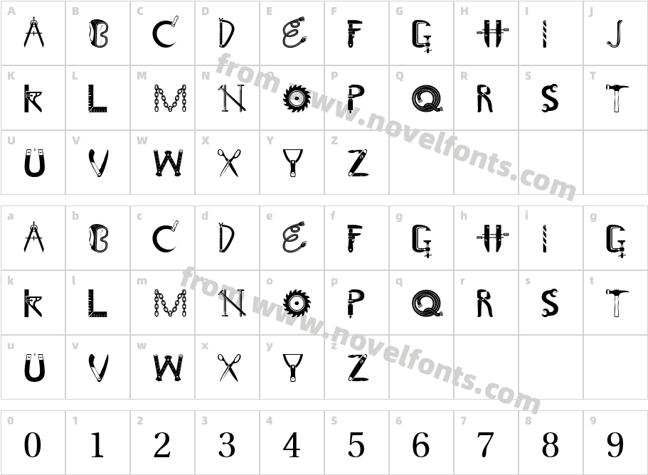 GE TooltimeCharacter Map