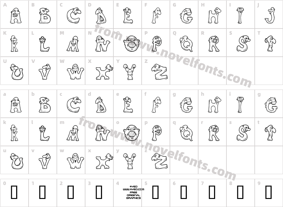 4YEOmonstrumCharacter Map