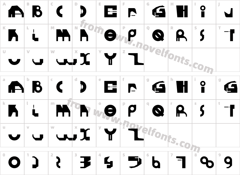 GHEROTYPE REGULARCharacter Map