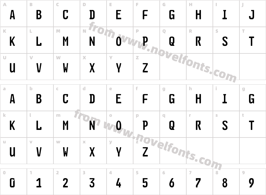 GL-Nummernschild-EngCharacter Map