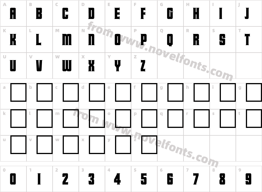 Gaber BoldCharacter Map