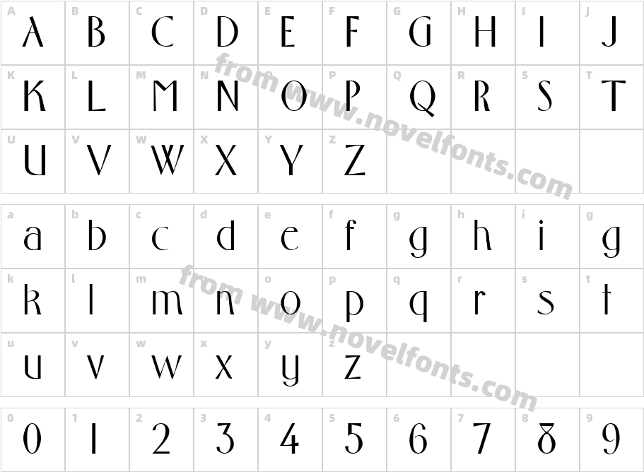 Gabriel RegularSWFTECharacter Map