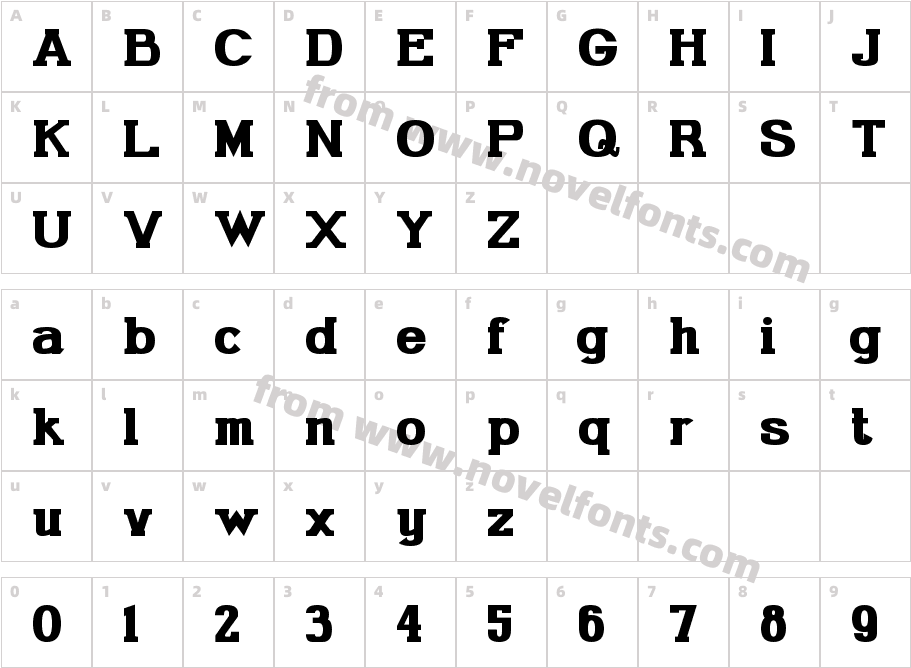 Gabriel Serif BoldCharacter Map