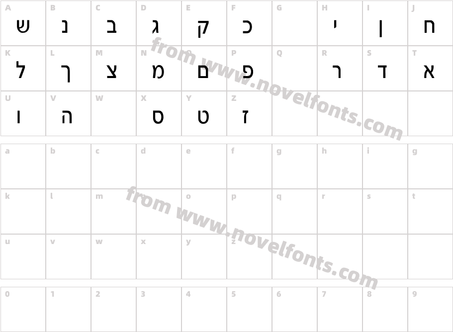 Gad Thin NormalCharacter Map