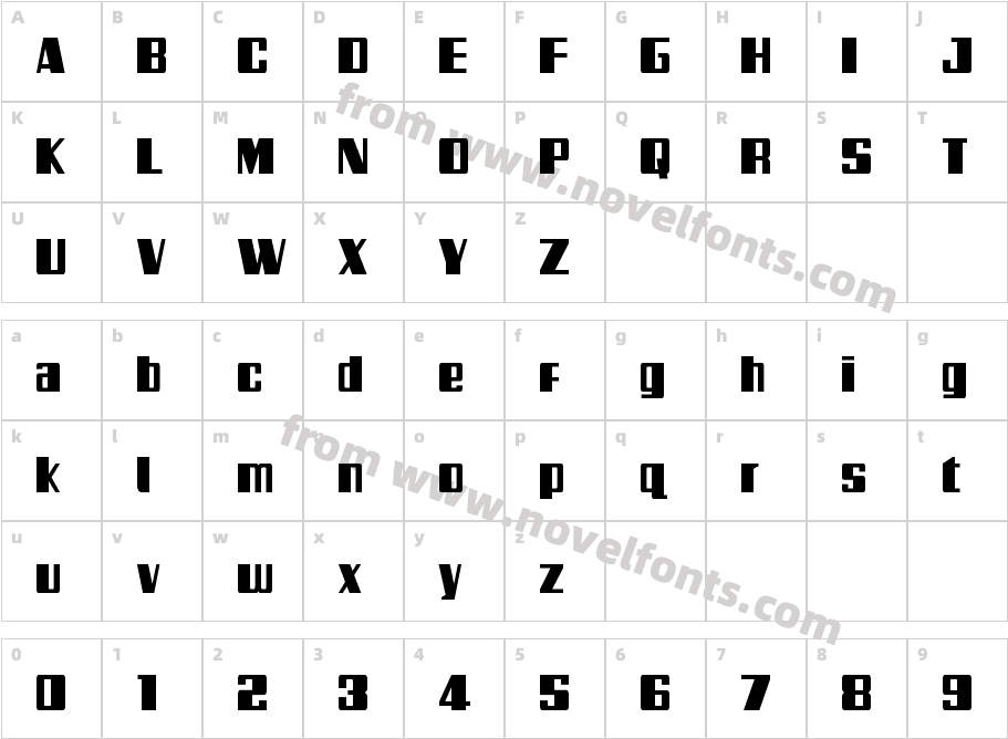 Galactic Storm CondensedCharacter Map