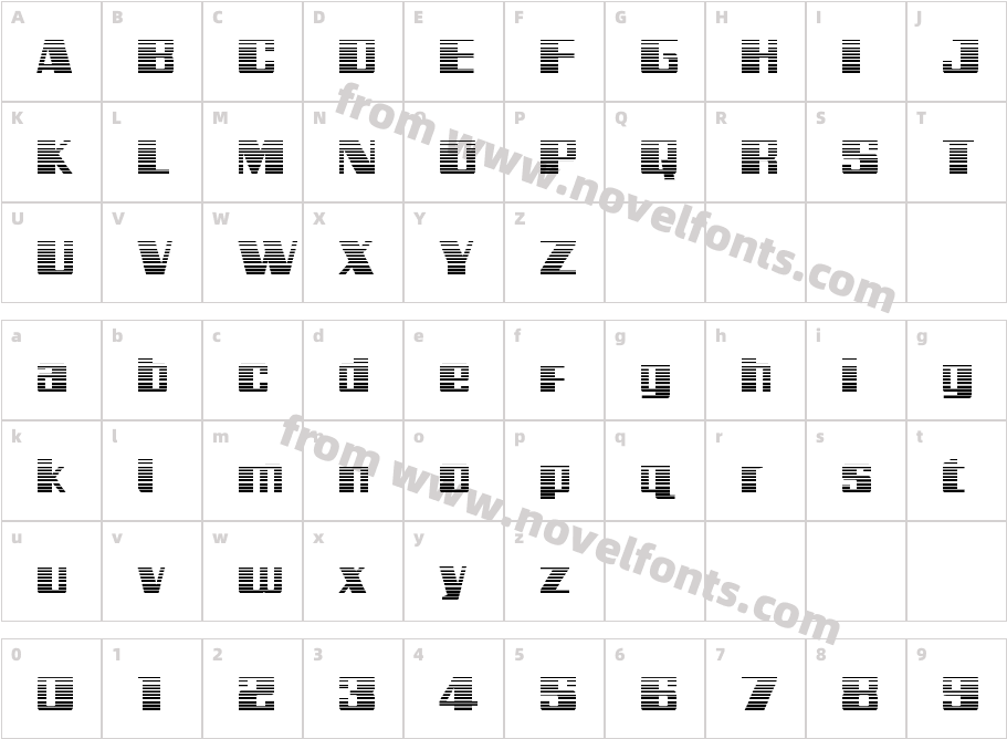 Galactic Storm GradientCharacter Map