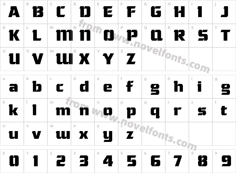 Gamer BoldCharacter Map