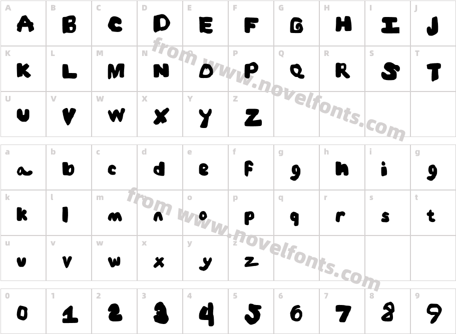 Big Black and Beautiful MediumCharacter Map