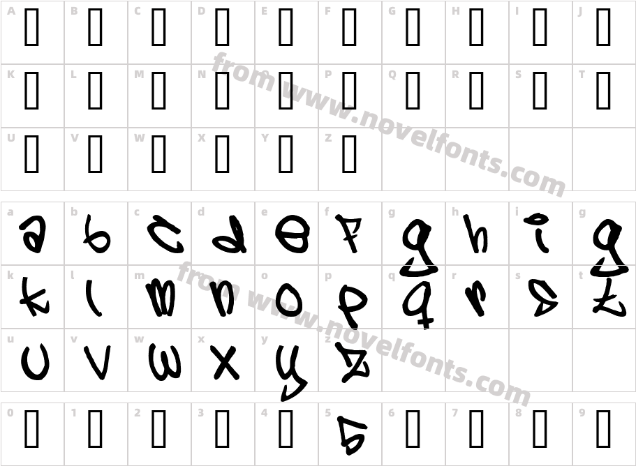 5 centCharacter Map