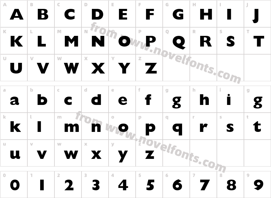 Garrison ExtraBold Sans BOLDCharacter Map